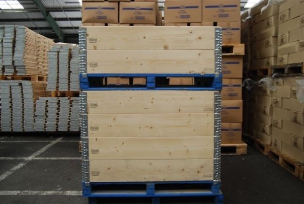 Pallet collars are a better alternative to shipping crates.